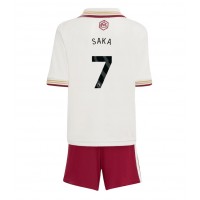 Maglia Calcio Arsenal Bukayo Saka #7 Terza Divisa Bambino 2025-26 Manica Corta (+ pantaloncini)
